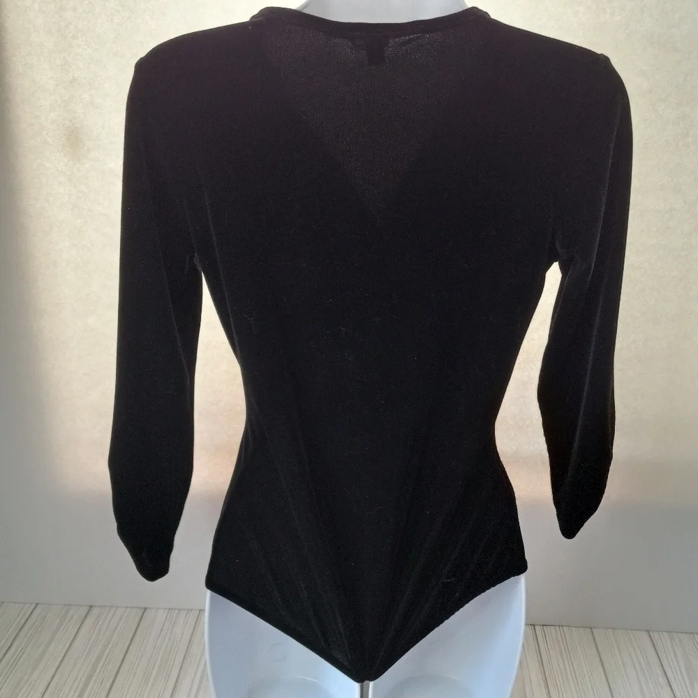Modcloth Black Velvet Whimsigoth Bodysuit